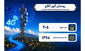 دسترسی ۱۳۷۸ نفر از ساکنان روستای گوی آغاج آذربایجان غربی به اینترنت پرسرعت